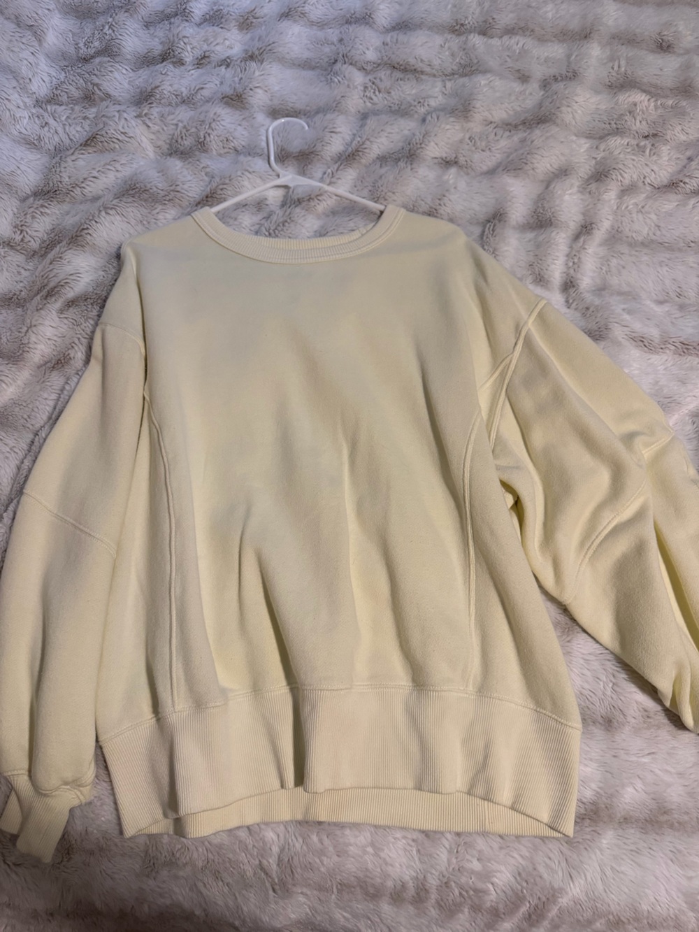 aerie Pale Yellow Crewneck Sweater